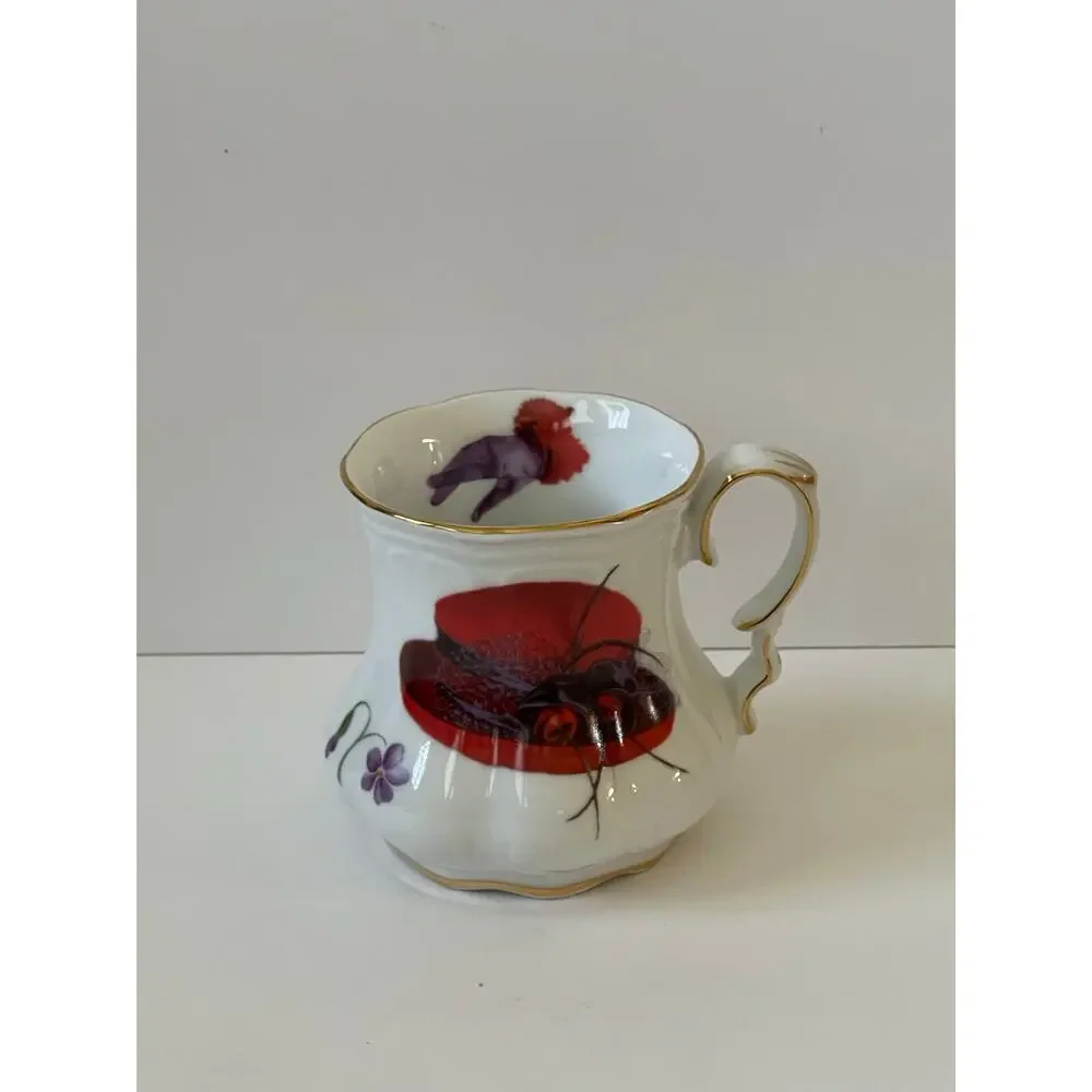 VTG Vintage Victorian Style Red Hat Creamer